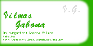 vilmos gabona business card